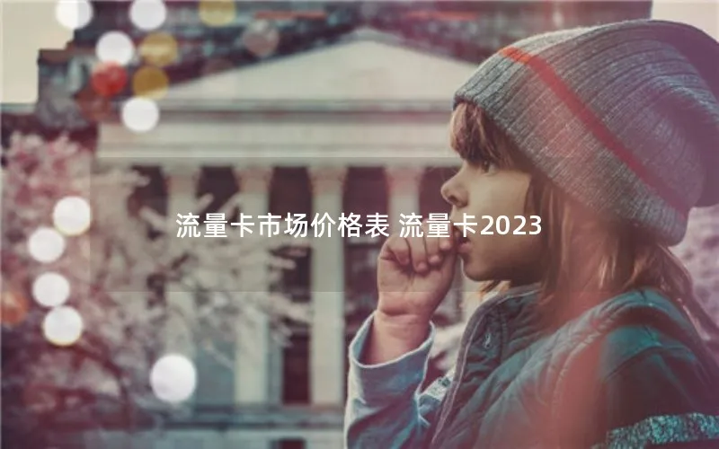 流量卡市场价格表 流量卡2023