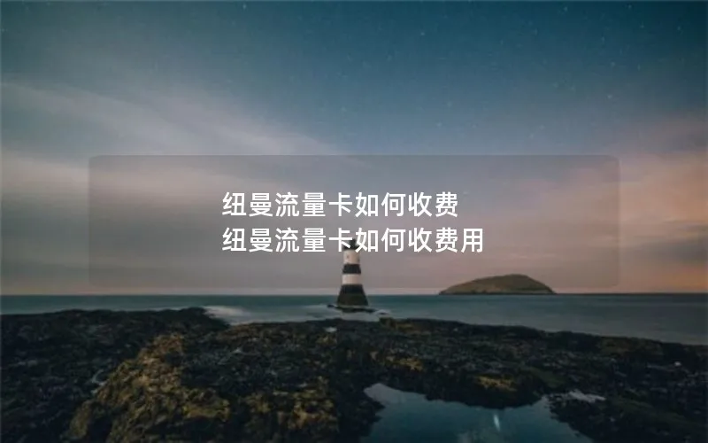 纽曼流量卡如何收费 纽曼流量卡如何收费用