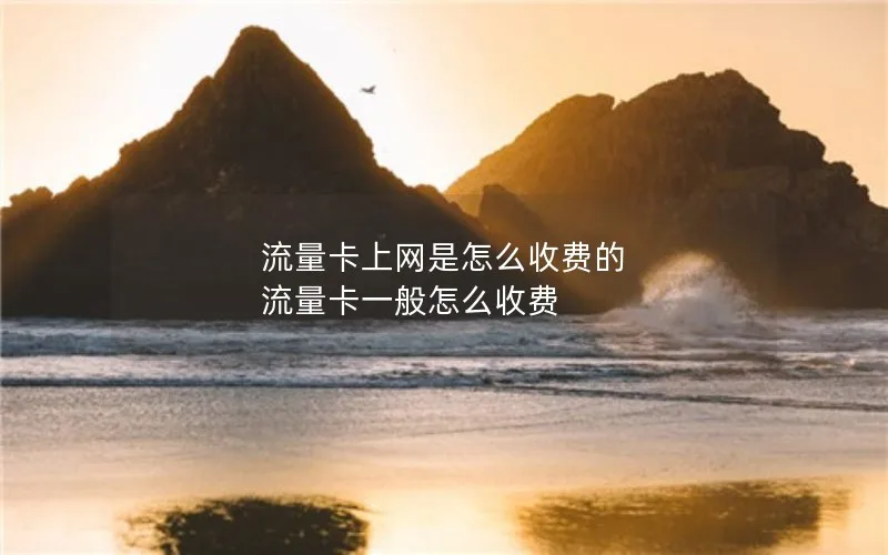 流量卡上网是怎么收费的 流量卡一般怎么收费