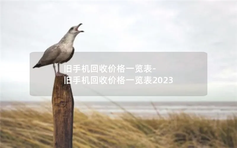 旧手机回收价格一览表-旧手机回收价格一览表2023