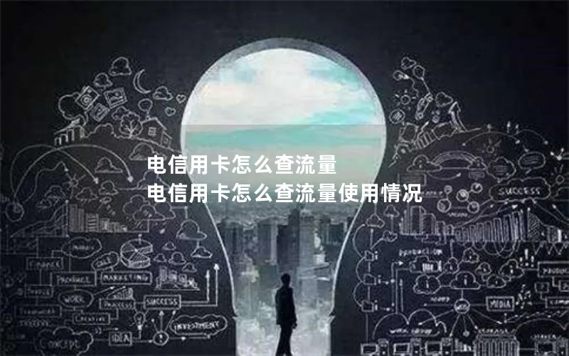 电信用卡怎么查流量 电信用卡怎么查流量使用情况