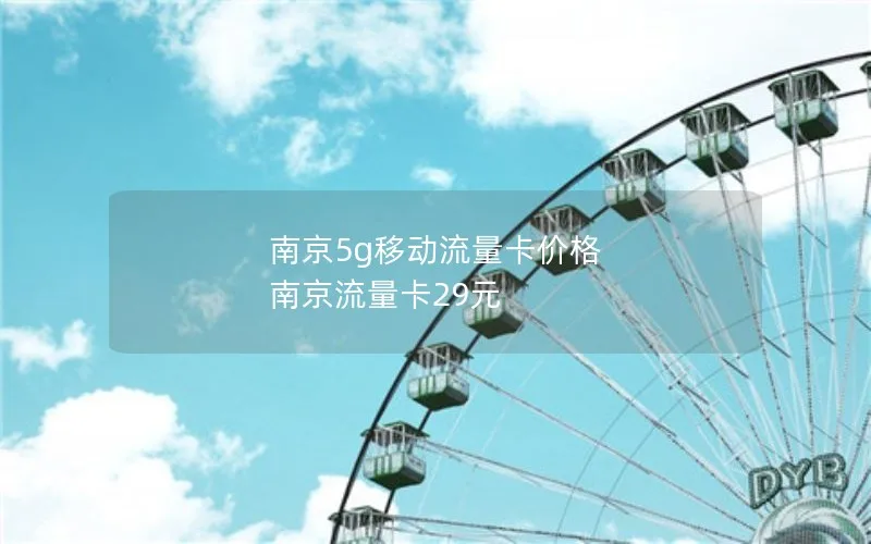 南京5g移动流量卡价格 南京流量卡29元