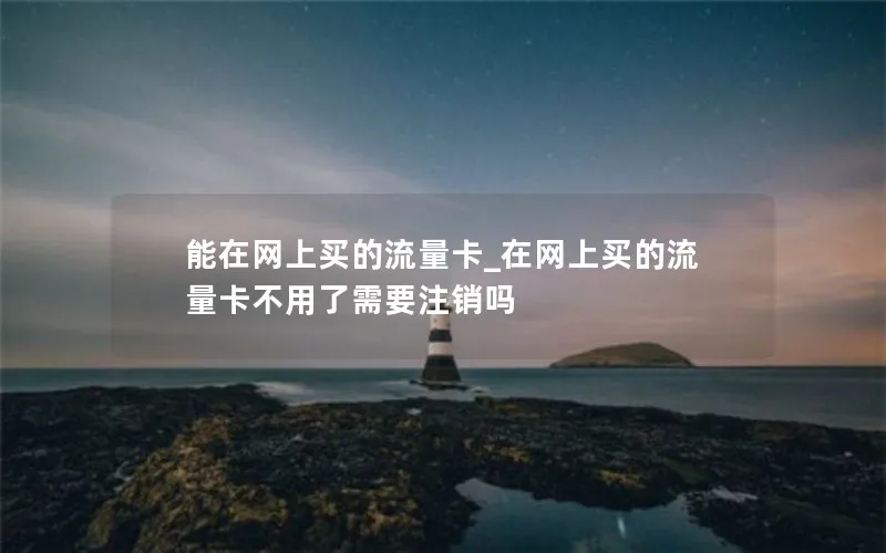 能在网上买的流量卡_在网上买的流量卡不用了需要注销吗