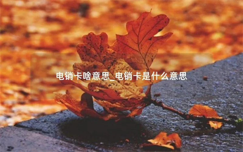 电销卡啥意思_电销卡是什么意思