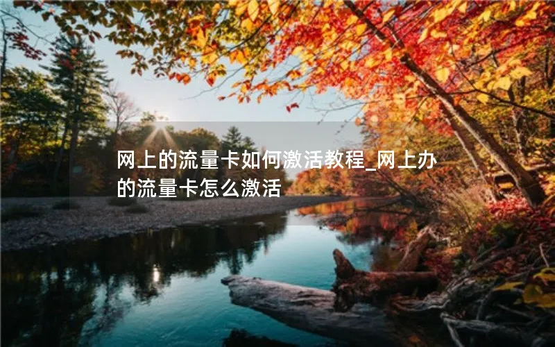 网上的流量卡如何激活教程_网上办的流量卡怎么激活