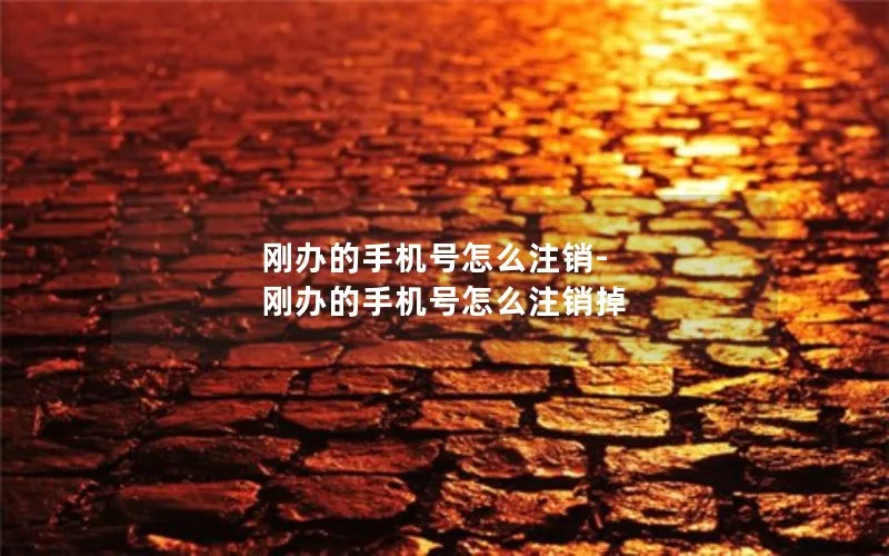 刚办的手机号怎么注销-刚办的手机号怎么注销掉