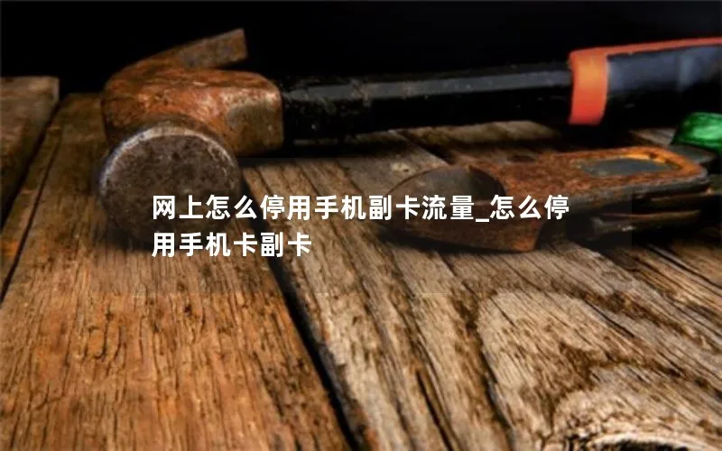 网上怎么停用手机副卡流量_怎么停用手机卡副卡