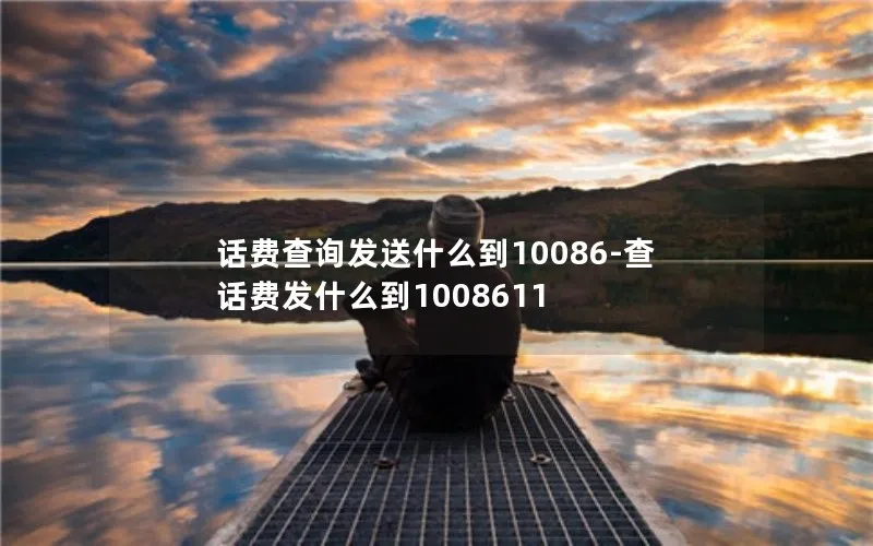 话费查询发送什么到10086-查话费发什么到1008611