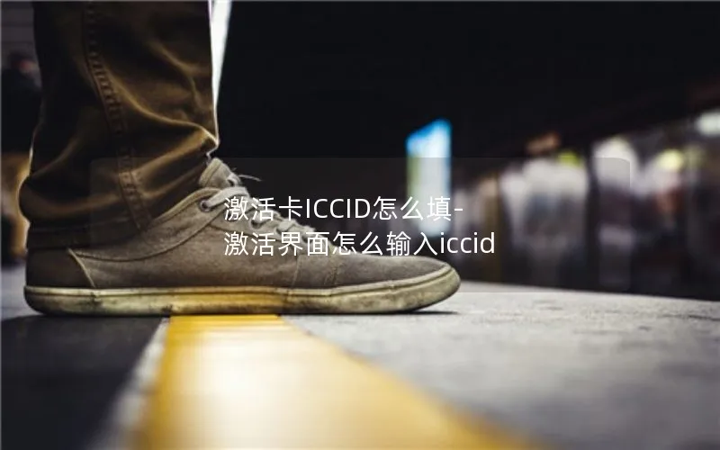 激活卡ICCID怎么填-激活界面怎么输入iccid