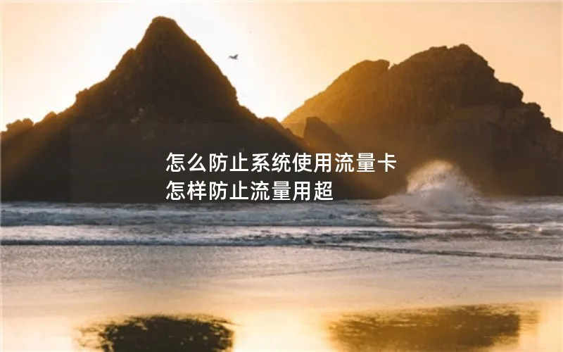 怎么防止系统使用流量卡 怎样防止流量用超