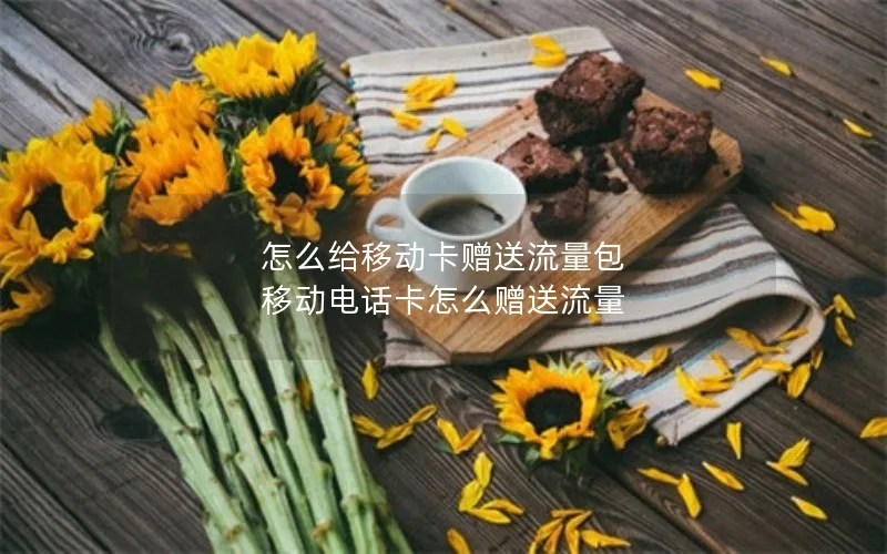 怎么给移动卡赠送流量包 移动电话卡怎么赠送流量