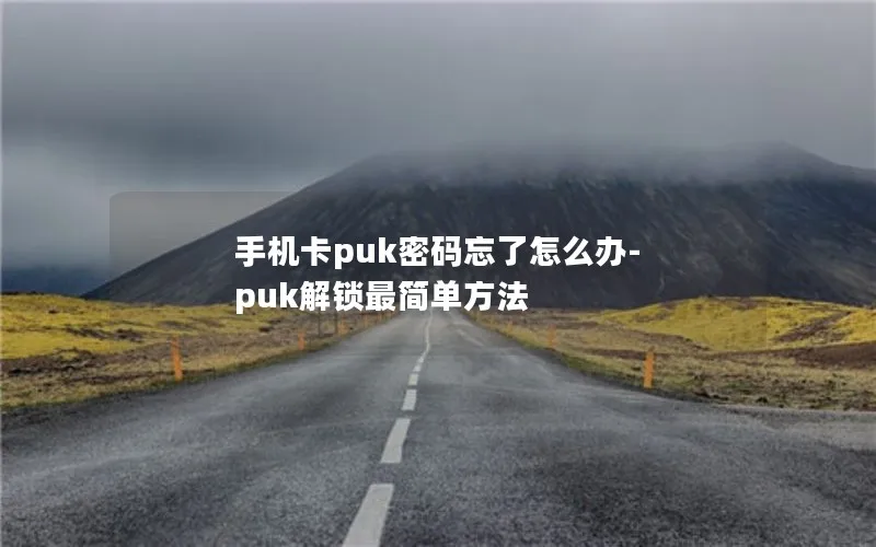 手机卡puk密码忘了怎么办-puk解锁最简单方法