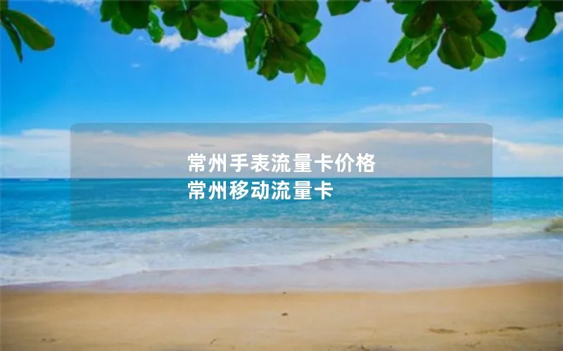 常州手表流量卡价格 常州移动流量卡