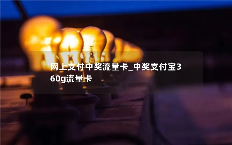 网上支付中奖流量卡_中奖支付宝360g流量卡