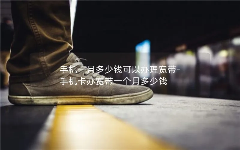 手机一月多少钱可以办理宽带-手机卡办宽带一个月多少钱