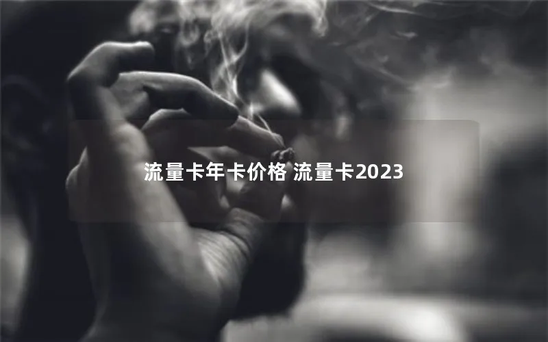 流量卡年卡价格 流量卡2023