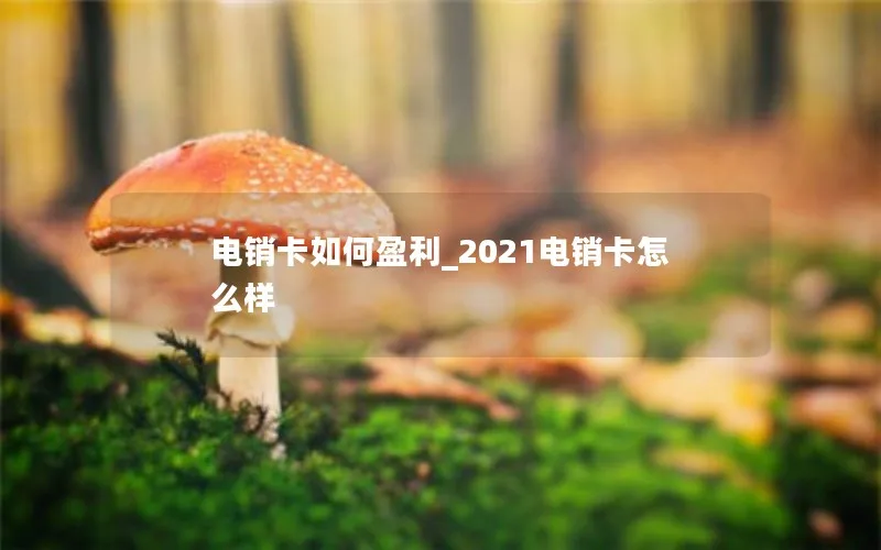 电销卡如何盈利_2021电销卡怎么样