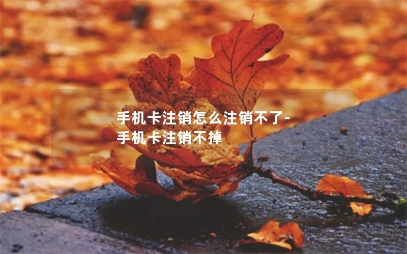 手机卡注销怎么注销不了-手机卡注销不掉