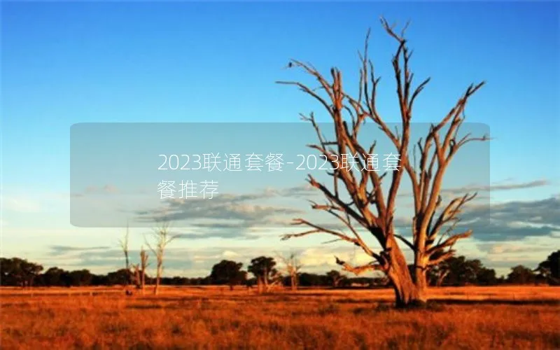 2023联通套餐-2023联通套餐推荐