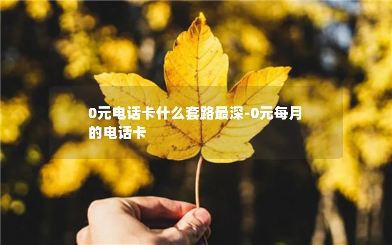 0元电话卡什么套路最深-0元每月的电话卡