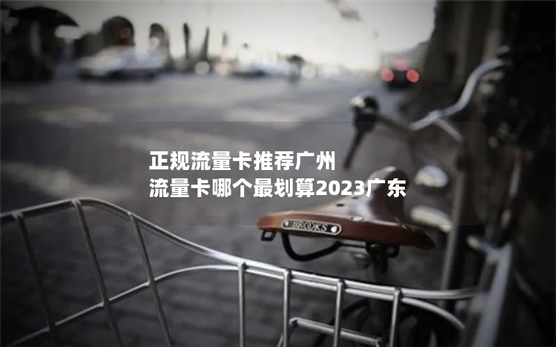 正规流量卡推荐广州 流量卡哪个最划算2023广东